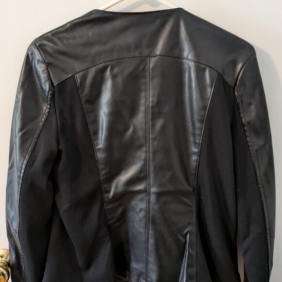 Faux Black Leather Jacket - Women's Medium - Picture 2 of 6